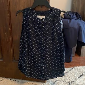 Blue button down tank